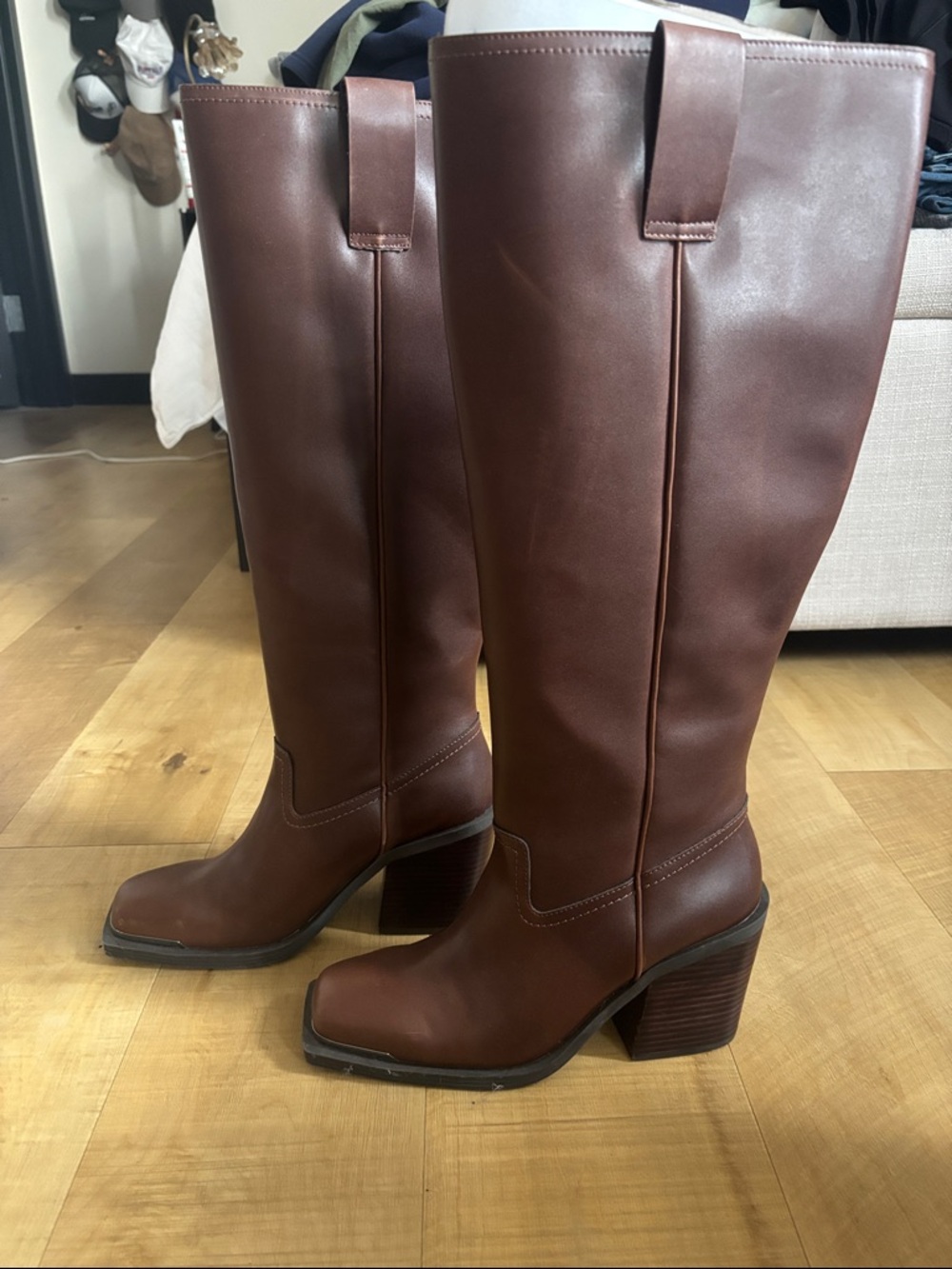 Steve Madden Women's Brown Knee-High Leather Boots